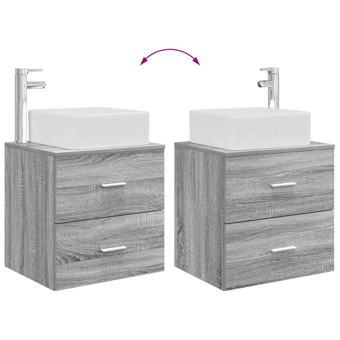 Set dulap baie 3 buc. Sonoma gri 49,5 x 41 x 63 cm WALTI