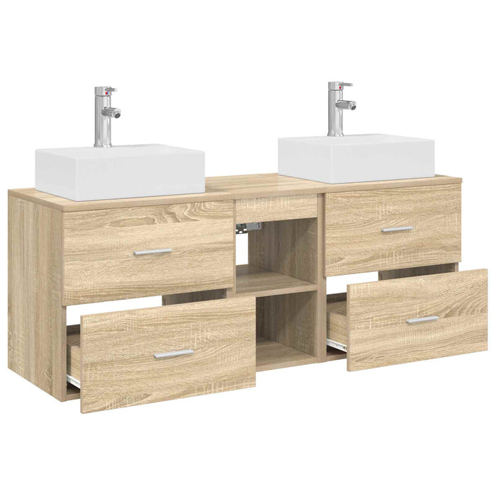 Set dulap baie 3 buc. Stejar Sonoma 49,5 x 41 x 62,5 cm WALTI