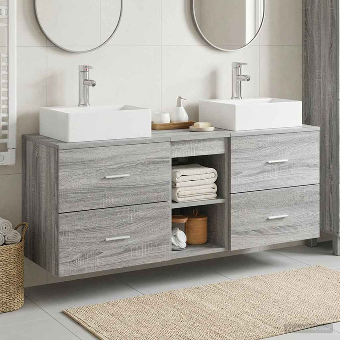 Set dulap baie 3 buc. Sonoma gri 49,5 x 41 x 62,5 cm WALTI