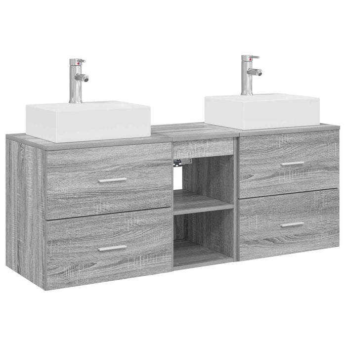 Set dulap baie 3 buc. Sonoma gri 49,5 x 41 x 62,5 cm WALTI