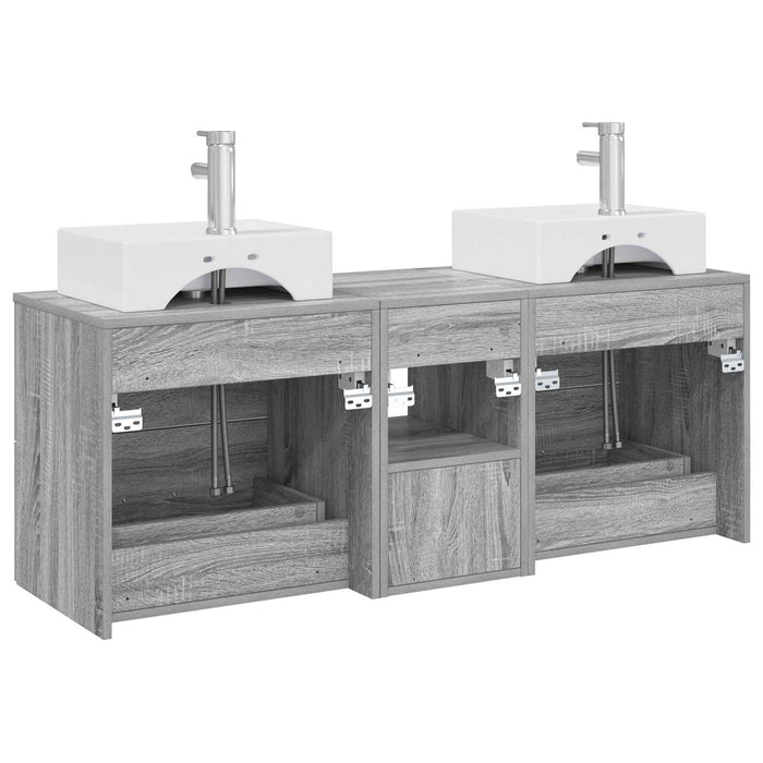 Set dulap baie 3 buc. Sonoma gri 49,5 x 41 x 62,5 cm WALTI