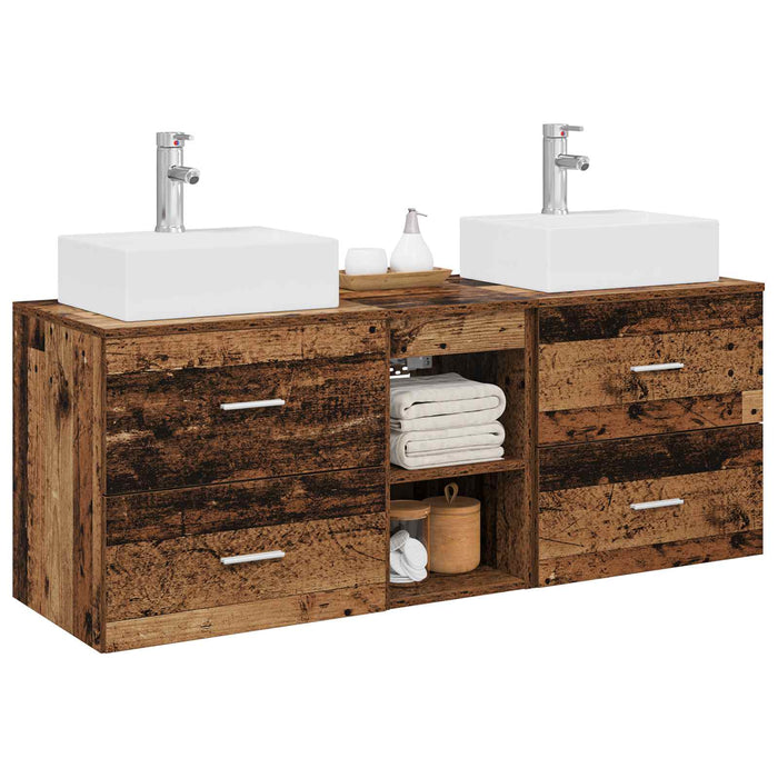 Set dulap baie 3 buc. Lemn vechi 49,5 x 41 x 62,5 cm WALTI
