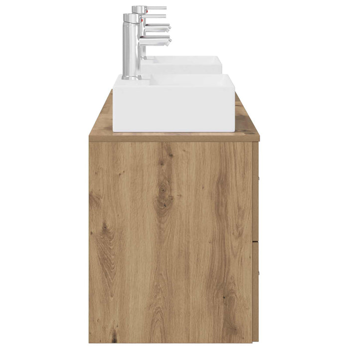 Set dulap baie 3 buc. Stejar Artizanal 49,5 x 41 x 62,5 cm WALTI