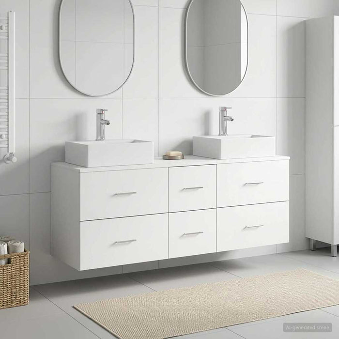 Set dulap baie 3 buc. Alb 49,5 x 41 x 62,5 cm Lemn prelucrat WALTI