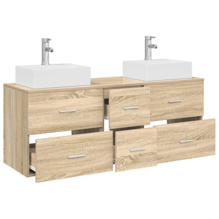 Set dulap baie 3 buc. Stejar Sonoma 49,5 x 41 x 62,5 cm WALTI