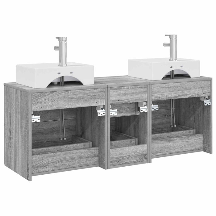 Set dulap baie 3 buc. Sonoma gri 49,5 x 41 x 62,5 cm WALTI