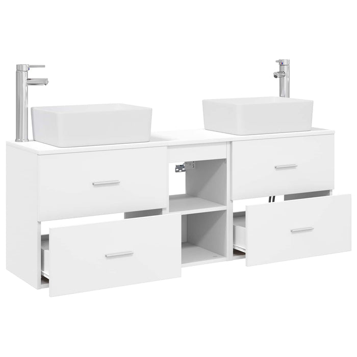 Set dulap baie 3 buc. Alb 53 x 34,5 x 63 cm Lemn prelucrat WALTI