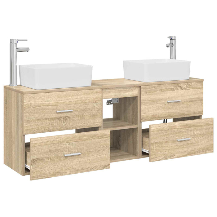 Set dulap baie 3 buc. Stejar Sonoma 53 x 34,5 x 63 cm WALTI