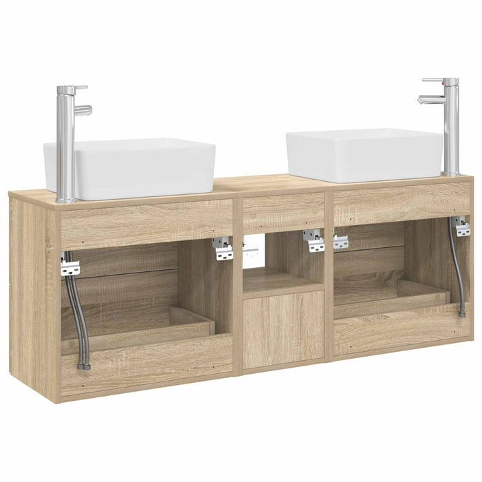 Set dulap baie 3 buc. Stejar Sonoma 53 x 34,5 x 63 cm WALTI
