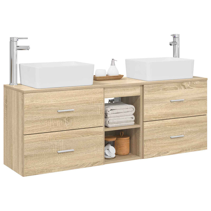 Set dulap baie 3 buc. Stejar Sonoma 53 x 34,5 x 63 cm WALTI