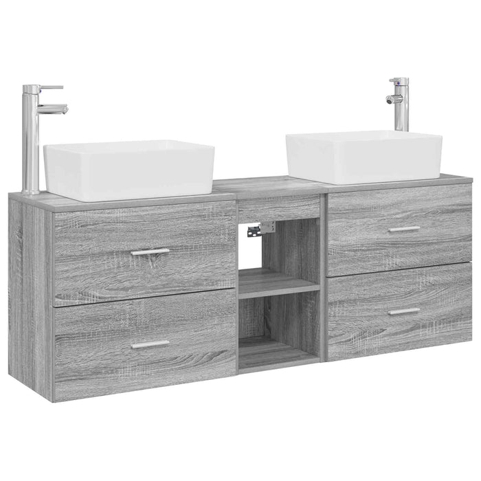 Set dulap baie 3 buc. Sonoma gri 53 x 34,5 x 63 cm WALTI
