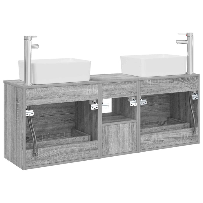 Set dulap baie 3 buc. Sonoma gri 53 x 34,5 x 63 cm WALTI