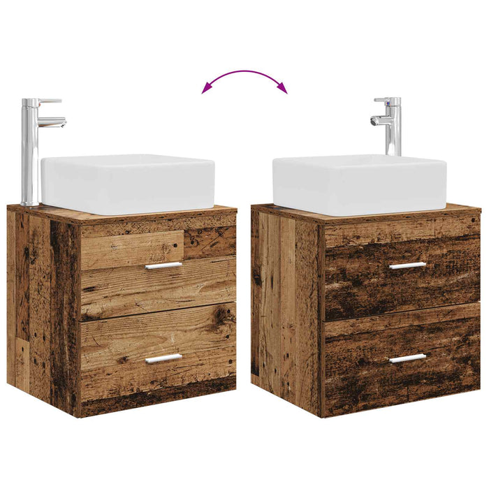 Set dulap baie 3 buc. Lemn vechi 53 x 34,5 x 63 cm WALTI