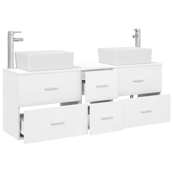 Set dulap baie 3 buc. Alb 53 x 34,5 x 63 cm Lemn prelucrat WALTI