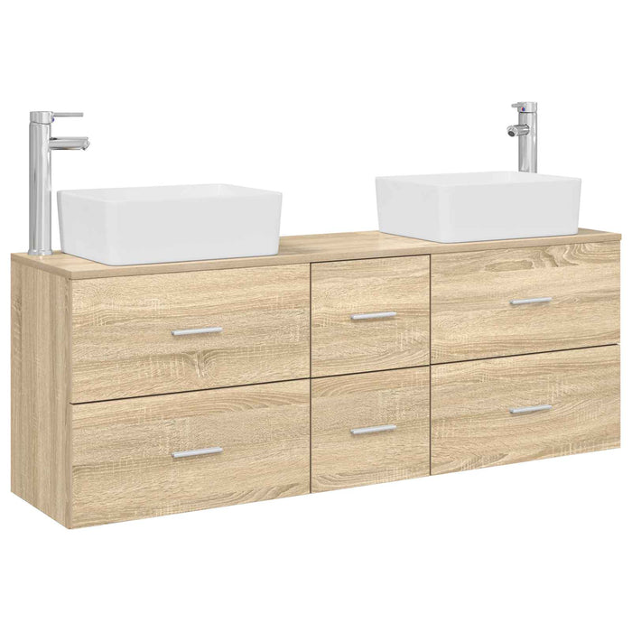 Set dulap baie 3 buc. Stejar Sonoma 53 x 34,5 x 63 cm WALTI