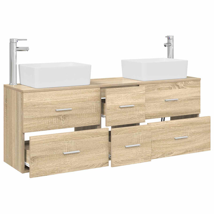 Set dulap baie 3 buc. Stejar Sonoma 53 x 34,5 x 63 cm WALTI