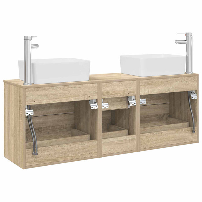 Set dulap baie 3 buc. Stejar Sonoma 53 x 34,5 x 63 cm WALTI