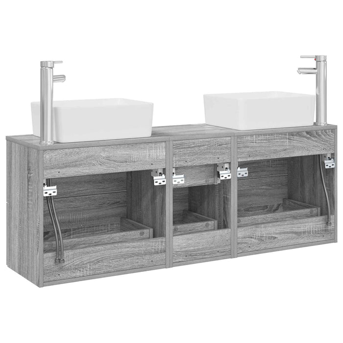 Set dulap baie 3 buc. Sonoma gri 53 x 34,5 x 63 cm WALTI