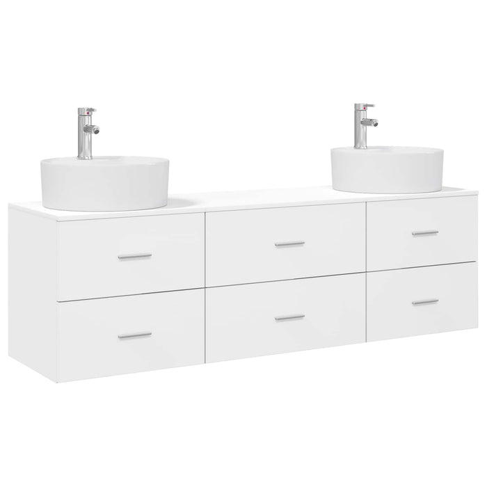 Set dulap baie 3 buc. Alb 62,5 x 44,5 x 50 cm Lemn prelucrat WALTI