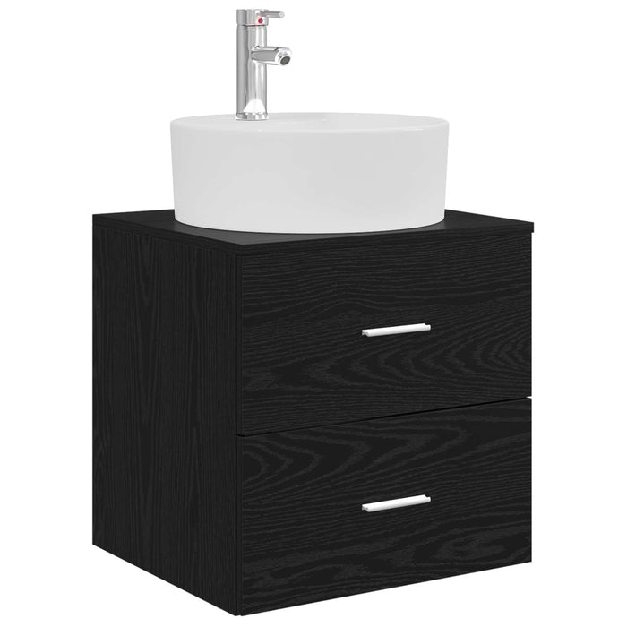 Set dulap baie 3 buc. Negru 62,5 x 44,5 x 50 cm Lemn prelucrat WALTI