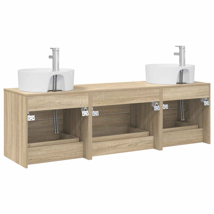 Set dulap baie 3 buc. Stejar Sonoma 62,5 x 44,5 x 50 cm WALTI