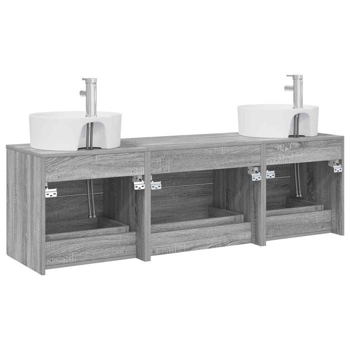 Set dulap baie 3 buc. Sonoma gri 62,5 x 44,5 x 50 cm WALTI