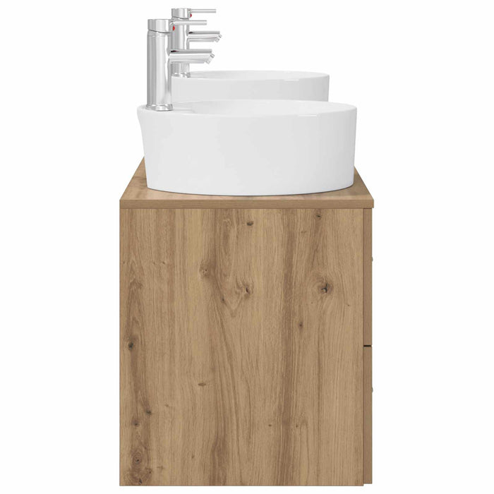 Set dulap baie 3 buc. Stejar Artizanal 62,5 x 44,5 x 50 cm WALTI