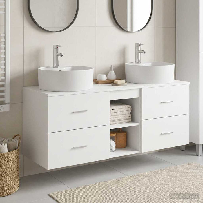 Set dulap baie 3 buc. Alb 49,5 x 44,5 x 65 cm Lemn prelucrat WALTI