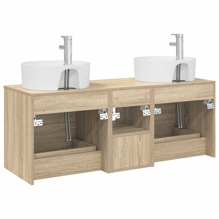 Set dulap baie 3 buc. Stejar Sonoma 49,5 x 44,5 x 65 cm WALTI