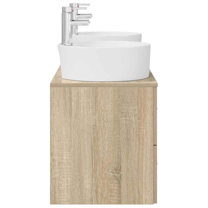 Set dulap baie 3 buc. Stejar Sonoma 49,5 x 44,5 x 65 cm WALTI