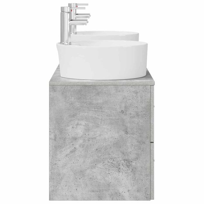 Set dulap baie 3 buc. Gri Beton 49,5 x 44,5 x 65 cm WALTI