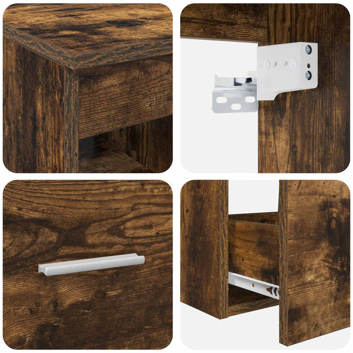 Set dulap baie 3 buc. Stejar fumuriu 49,5 x 44,5 x 65 cm WALTI