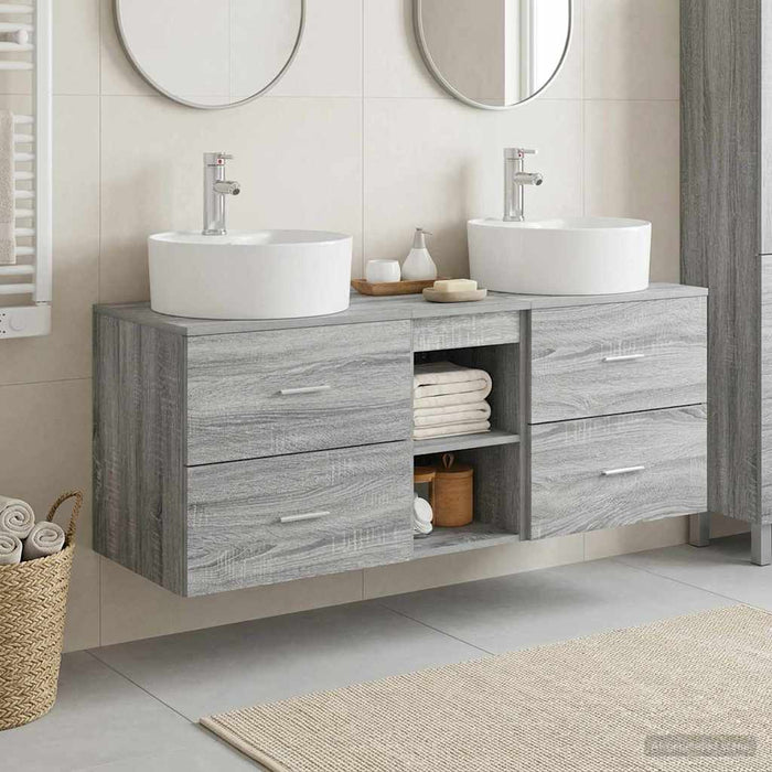 Set dulap baie 3 buc. Sonoma gri 49,5 x 44,5 x 65 cm WALTI