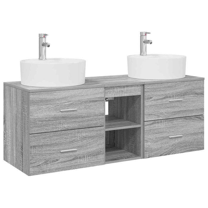 Set dulap baie 3 buc. Sonoma gri 49,5 x 44,5 x 65 cm WALTI
