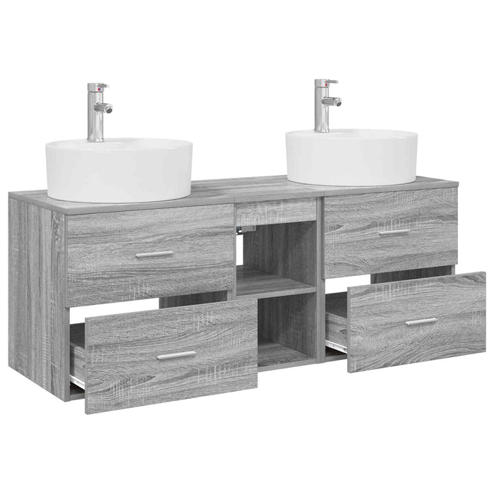 Set dulap baie 3 buc. Sonoma gri 49,5 x 44,5 x 65 cm WALTI