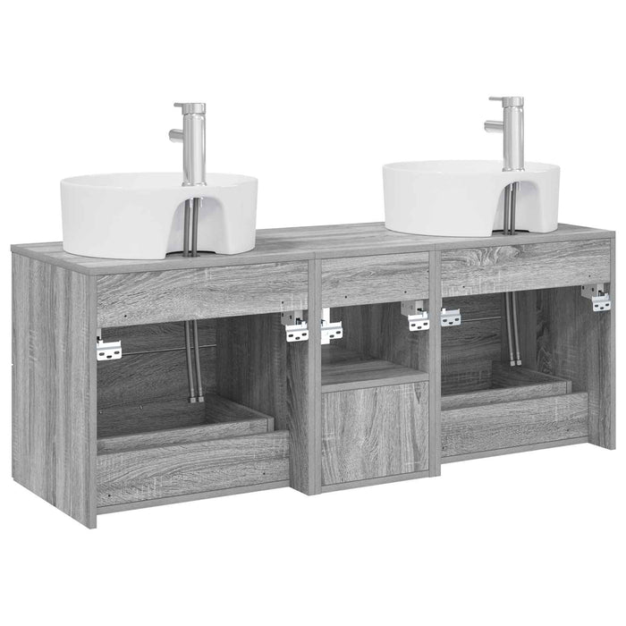 Set dulap baie 3 buc. Sonoma gri 49,5 x 44,5 x 65 cm WALTI