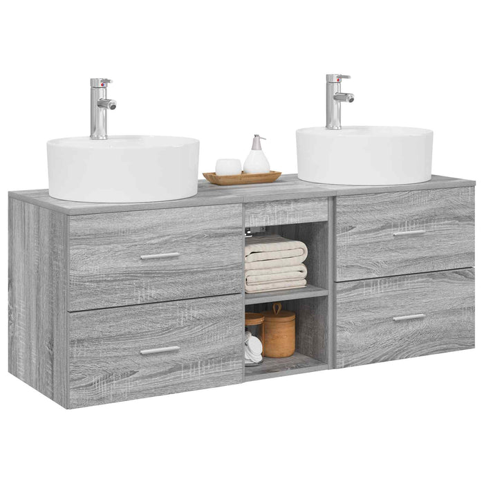 Set dulap baie 3 buc. Sonoma gri 49,5 x 44,5 x 65 cm WALTI