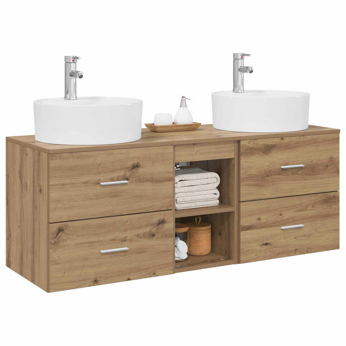 Set dulap baie 3 buc. Stejar Artizanal 49,5 x 44,5 x 65 cm WALTI