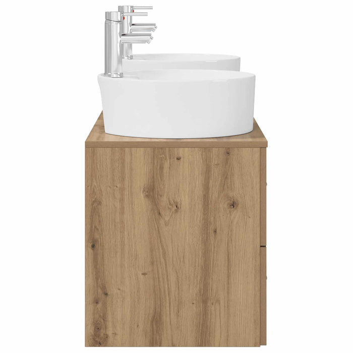 Set dulap baie 3 buc. Stejar Artizanal 49,5 x 44,5 x 65 cm WALTI