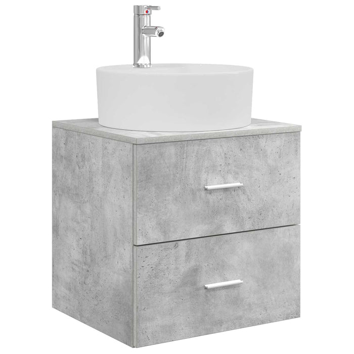 Set de mobilier pentru baie 3 buc. Gri Beton WALTI