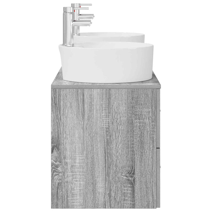 Set de mobilier pentru baie 3 buc. Sonoma gri WALTI