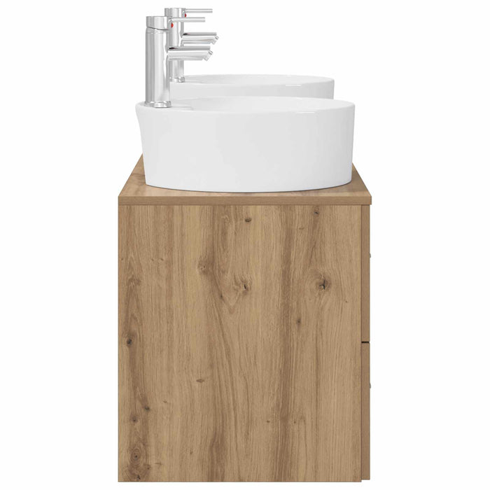 Set de mobilier pentru baie 3 buc. Stejar Artizanal WALTI