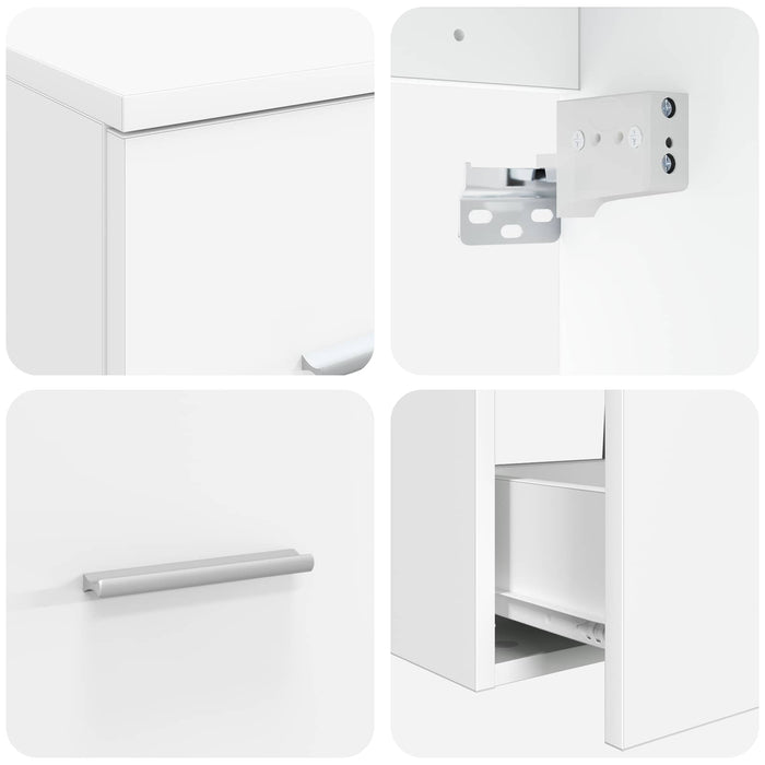 Set de mobilier pentru baie 3 buc. Alb 49,5 x 44,5 x 65 cm WALTI