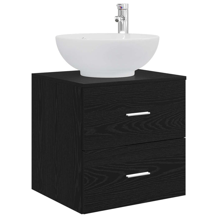 Set de mobilier pentru baie 3 buc. Negru 49,5 x 44,5 x 65 cm WALTI