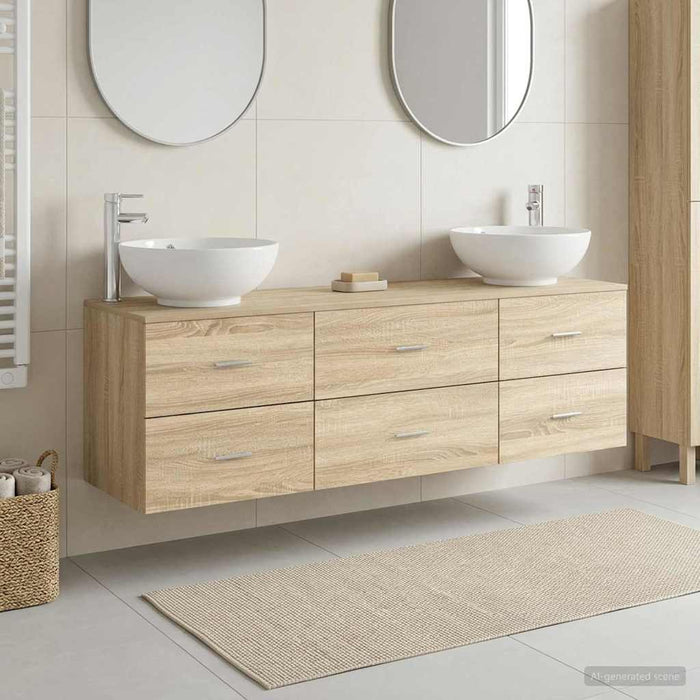 Set de mobilier pentru baie 3 buc. Stejar Sonoma WALTI