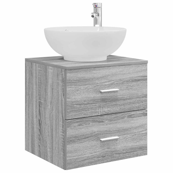 Set de mobilier pentru baie 3 buc. Sonoma gri WALTI