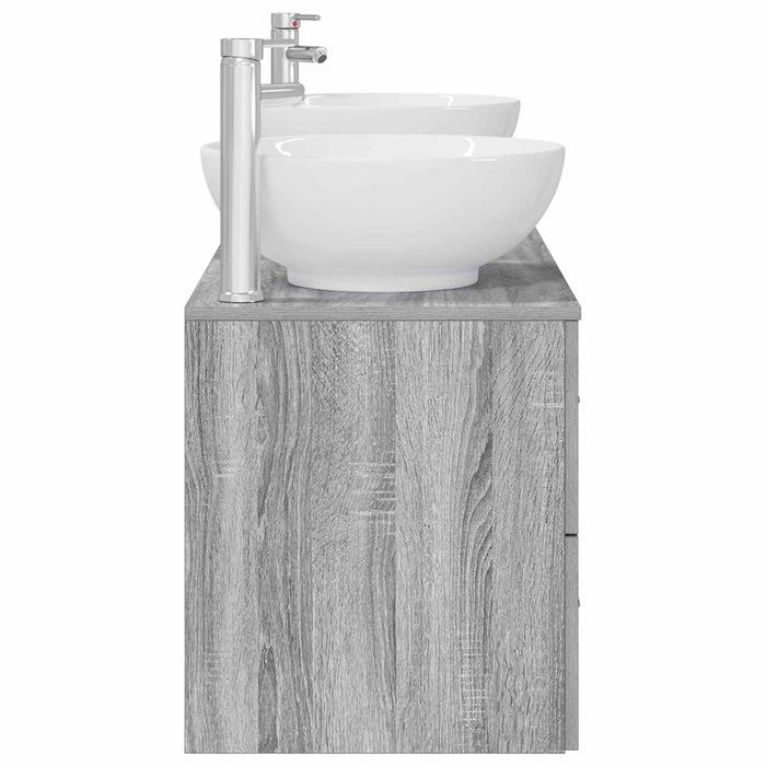 Set de mobilier pentru baie 3 buc. Sonoma gri WALTI