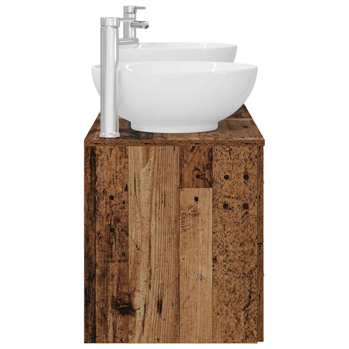 Set de mobilier pentru baie 3 buc. Lemn vechi WALTI