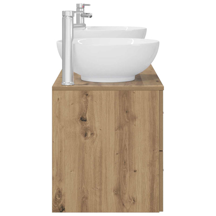 Set de mobilier pentru baie 3 buc. Stejar Artizanal WALTI