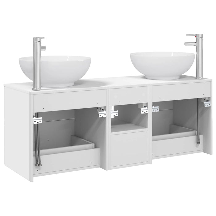 Set de mobilier pentru baie 3 buc. Alb 49,5 x 44,5 x 65 cm WALTI